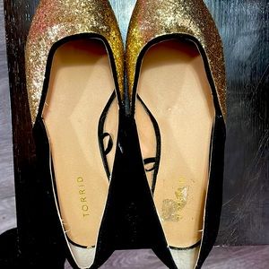 Torrid Glitter and Suede Flats